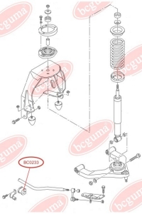 Подушка (втулка) переднего стабилизатора VW T5 03- (d=21mm)
