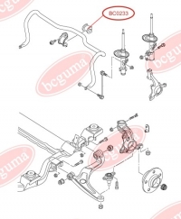 Подушка (втулка) переднего стабилизатора VW T5 03- (d=21mm)