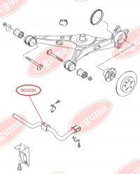 Подушка (втулка) переднего стабилизатора VW T5 03-/ T6 15-, d=24mm