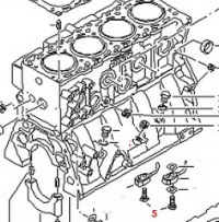 Болт распылителя масла 2.8TDi