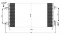 Радиатор кондиционера 1.9-2.2-2.5-3.0dCi 00- (730x374x16)
