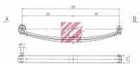 Рессора передняя двух листовая VOLVO FH, FH 16, FH II, FM 09.05-