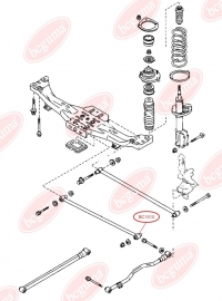 Сайлентблок задней поперечной тяги наруж. Mazda 323 98- 31.8x14x57/35
