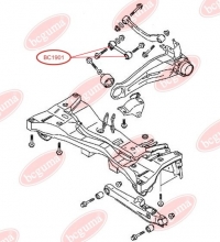 Сайлентблок реактивной тяги задней подвески Mitsubishi Carisma/Galant 92-96/Mazda 6