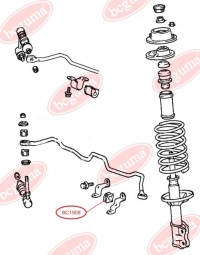 Подушка переднего стабилизатора Mitsubishi Colt/Lancer 86-96 (d=19mm)