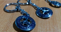 Брелок Mercedes (хромированный) синий