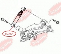 Втулка амортизатора заднего (нижняя) Peugeot 206, 98- 33.5x14x62