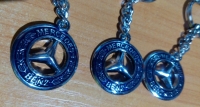 Брелок Mercedes (хромированный) синий