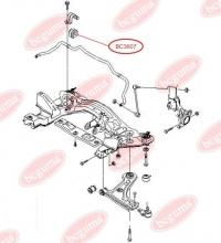 Подушка переднего стабилизатора, усиленная Chevrolet Lacetti/Daewoo Nubira d=18mm