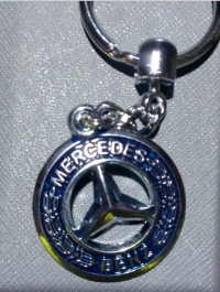 Брелок Mercedes (хромированный) синий