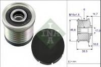 Шкив генератора 1.9DCI  MASTER