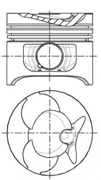 Поршня 2.3 TDI 89.0mm W638
