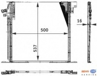 Радиатор кондиционера, 96-03 W638