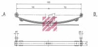 Коренной лист рессоры задней DB509-518